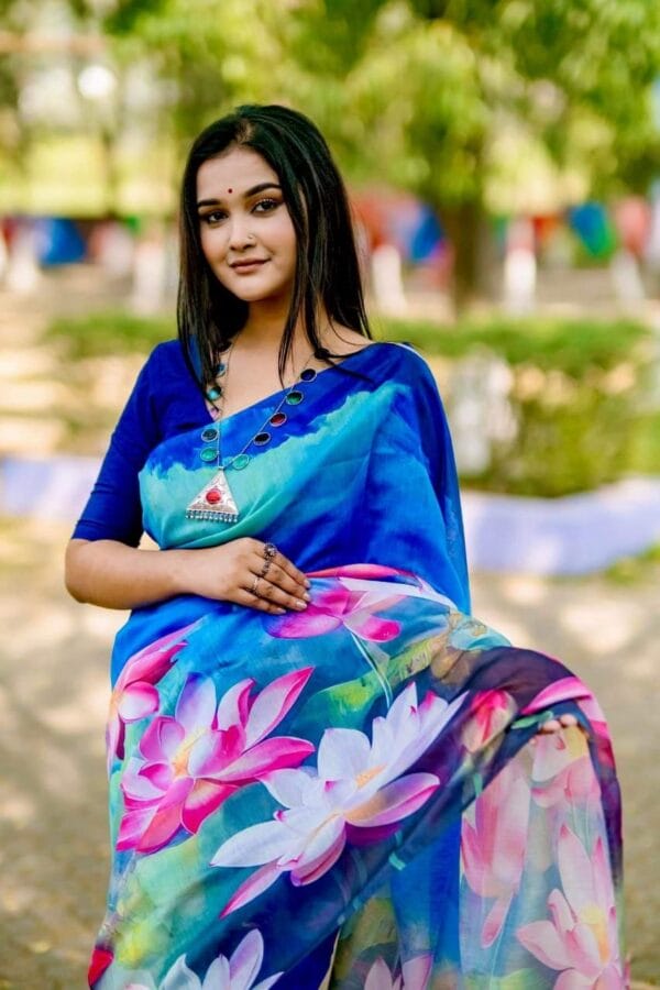 "চাঁমেলী🌺" প্রিমিয়াম কোয়ালিটি শাড়ি - Image 5