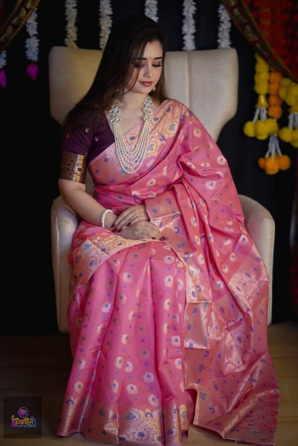 Festive Glow Katan Saree (FGK-909) – Perfect for Every Celebration - Image 5