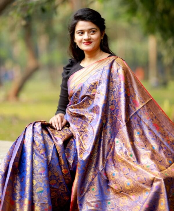 Premium Katan Saree – Elegant & Timeless Royal Attire 1307 - Image 2