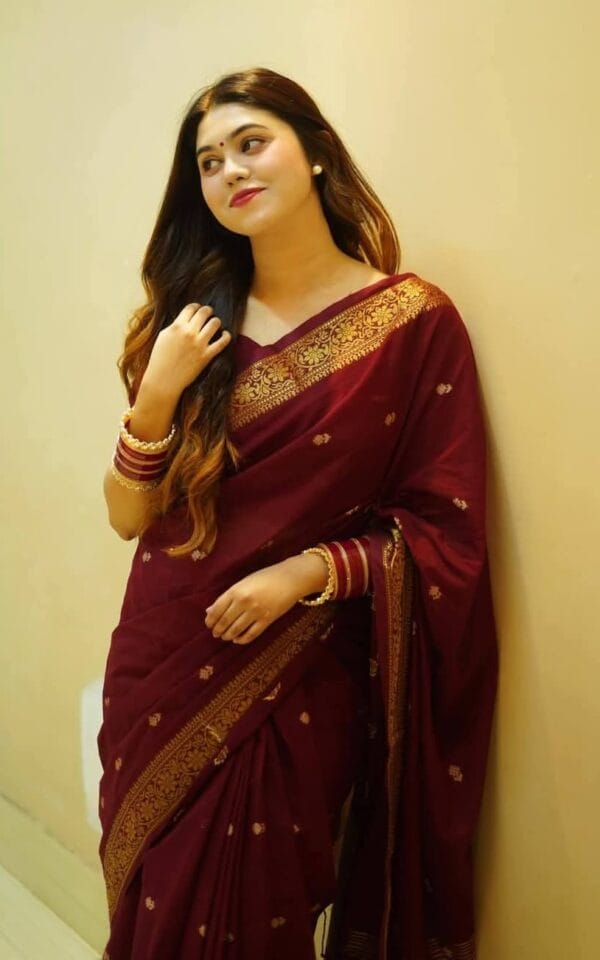 Madhurai Tangail Heritage Silk Saree - ELTU001